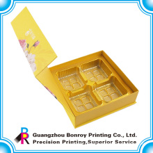 Custom Yellow Cardboard Luxury Gift Moon Cake Box Packaging
